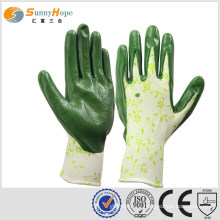 SUNNYHOPE 13gauge size 10 Nylon nitrile palm nylon gloves